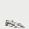 Loeffler Randall Leonie Silver Ballet Flat 1 Loeffler Randall Leonie Silver Ballet Flat -Loeffler Randall LEONIE EMSK SILVR 1