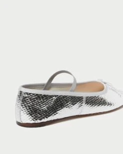 Loeffler Randall Leonie Silver Ballet Flat 10 Loeffler Randall Leonie Silver Ballet Flat -Loeffler Randall LEONIE EMSK SILVR 4
