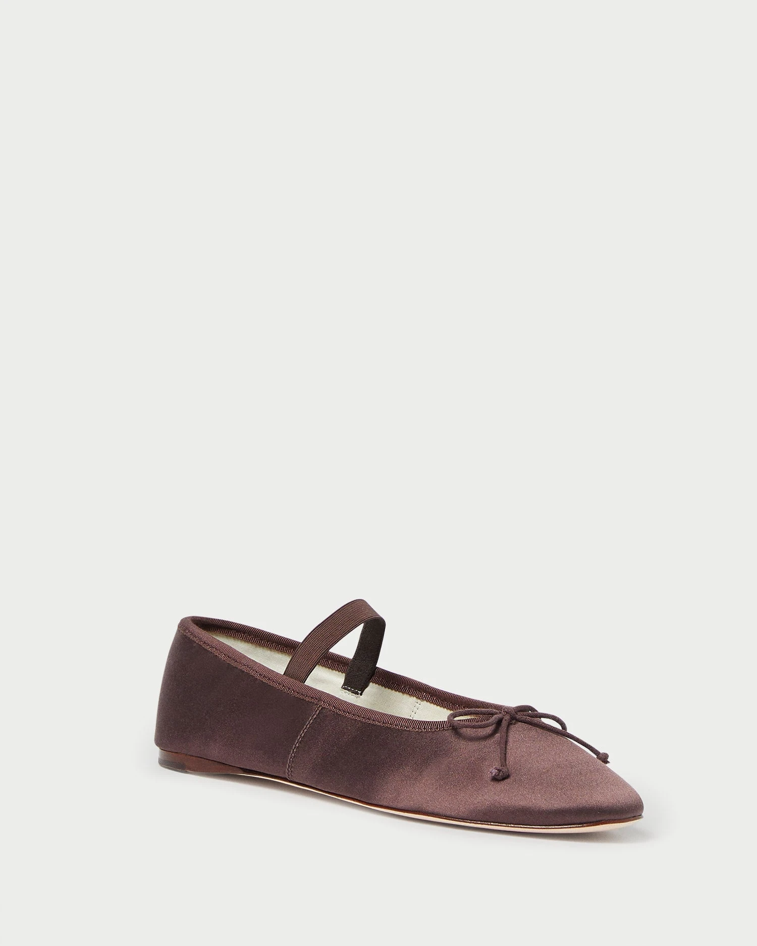 Loeffler Randall Leonie Chocolate Satin Ballet Flat 3 Loeffler Randall Leonie Chocolate Satin Ballet Flat