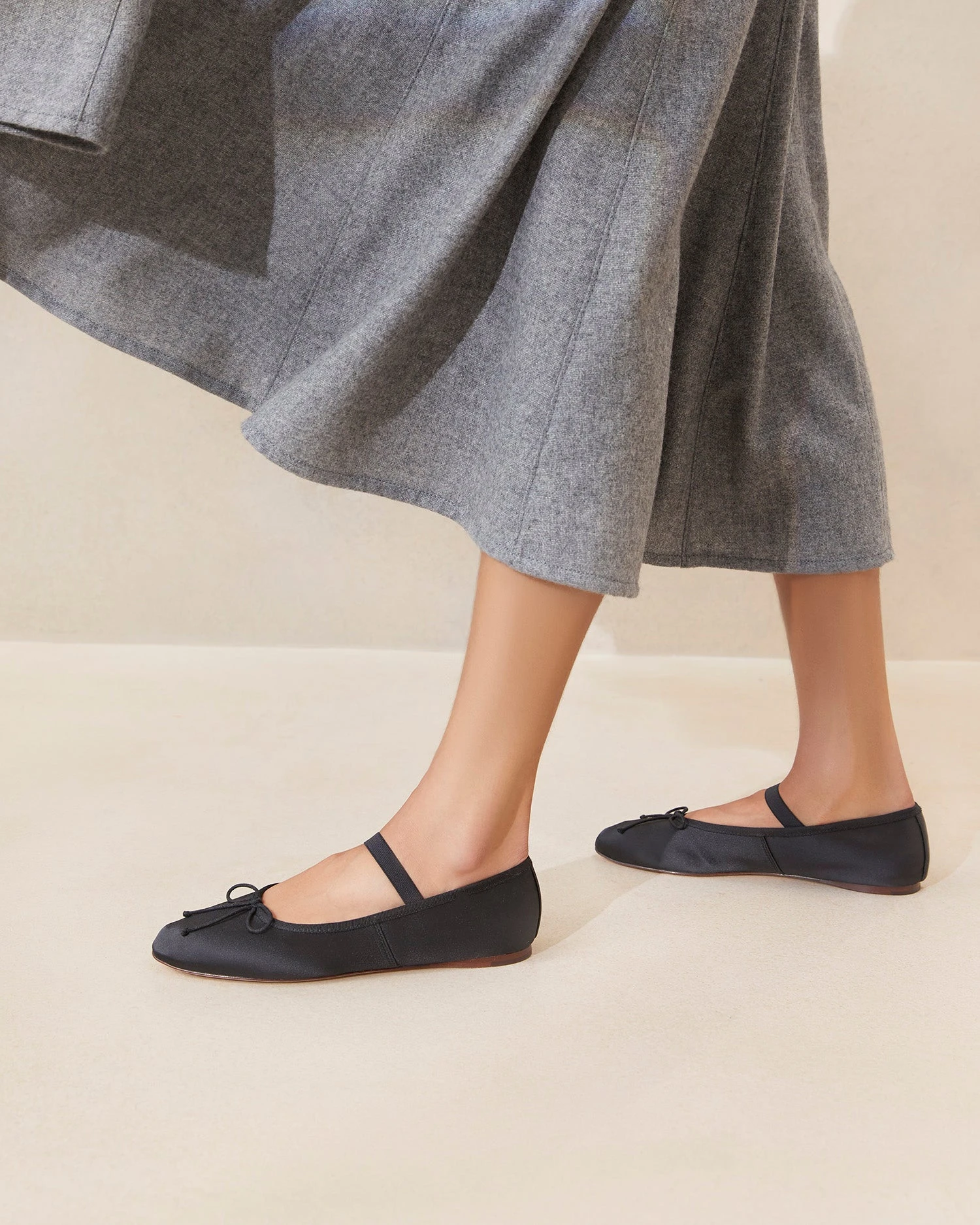 Loeffler Randall Leonie Black Satin Ballet Flat 7 Loeffler Randall Leonie Black Satin Ballet Flat - Image 5