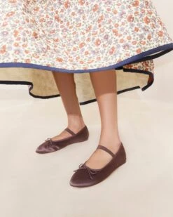 Loeffler Randall Leonie Chocolate Satin Ballet Flat 11 Loeffler Randall Leonie Chocolate Satin Ballet Flat -Loeffler Randall LEONIE SATN CHOCO 029copy