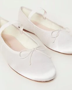 Loeffler Randall Leonie Cream Ballet Flat 9 Loeffler Randall Leonie Cream Ballet Flat -Loeffler Randall LEONIE SATN CREAM 3