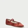 Loeffler Randall Leonie Terracotta Ballet Flat 1 Loeffler Randall Leonie Terracotta Ballet Flat -Loeffler Randall LEONIE SATN TERRA 1