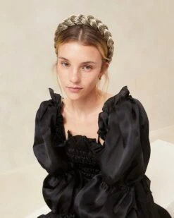 Loeffler Randall Lilac Dark Gold Braided Headband 7 Loeffler Randall Lilac Dark Gold Braided Headband -Loeffler Randall LILAC PLFM GOLD 3