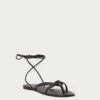 Loeffler Randall Lilla Black Thong Wrap Sandal 1 Loeffler Randall Lilla Black Thong Wrap Sandal -Loeffler Randall LILLA VA BLACK 1