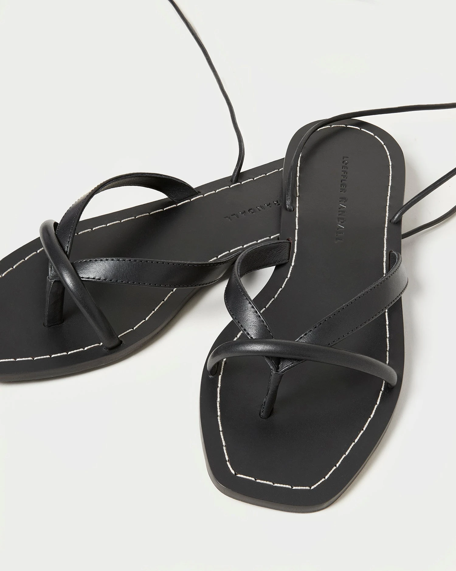 Loeffler Randall Lilla Black Thong Wrap Sandal 5 Loeffler Randall Lilla Black Thong Wrap Sandal - Image 3
