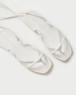 Loeffler Randall Lilla White Thong Wrap Sandal 9 Loeffler Randall Lilla White Thong Wrap Sandal -Loeffler Randall LILLA VA DESWH 3