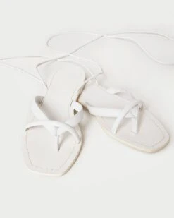 Loeffler Randall Lilla White Thong Wrap Sandal 10 Loeffler Randall Lilla White Thong Wrap Sandal -Loeffler Randall LILLA VA DESWH 4