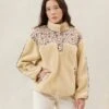 Loeffler Randall Liz Cream Floral Fleece Pullover 2 Loeffler Randall Liz Cream Floral Fleece Pullover -Loeffler Randall LIZ FLE CRCRF 037copy
