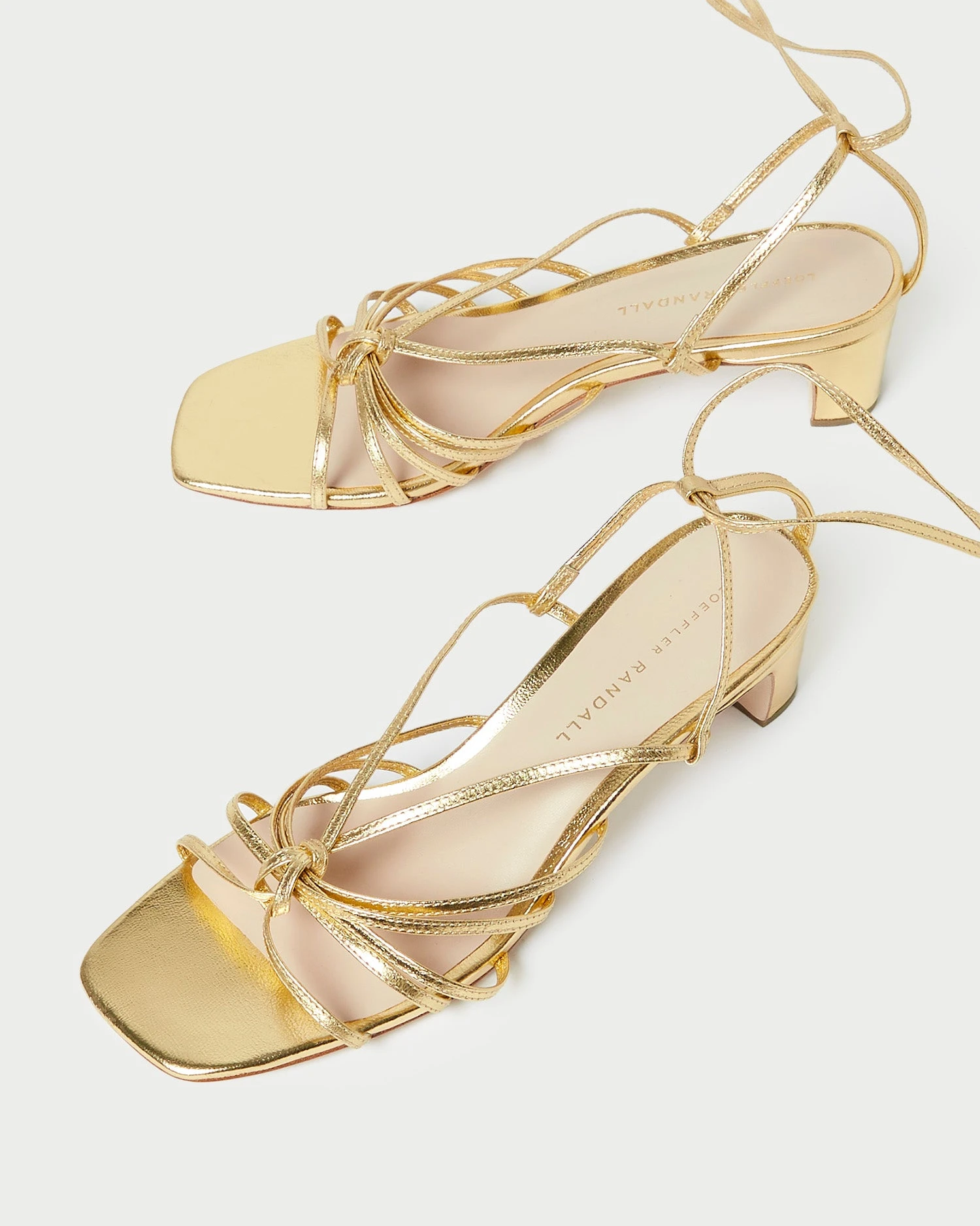 Loeffler Randall Lola Gold Knot Lace-Up Mid-Heel 5 Loeffler Randall Lola Gold Knot Lace-Up Mid-Heel - Image 3