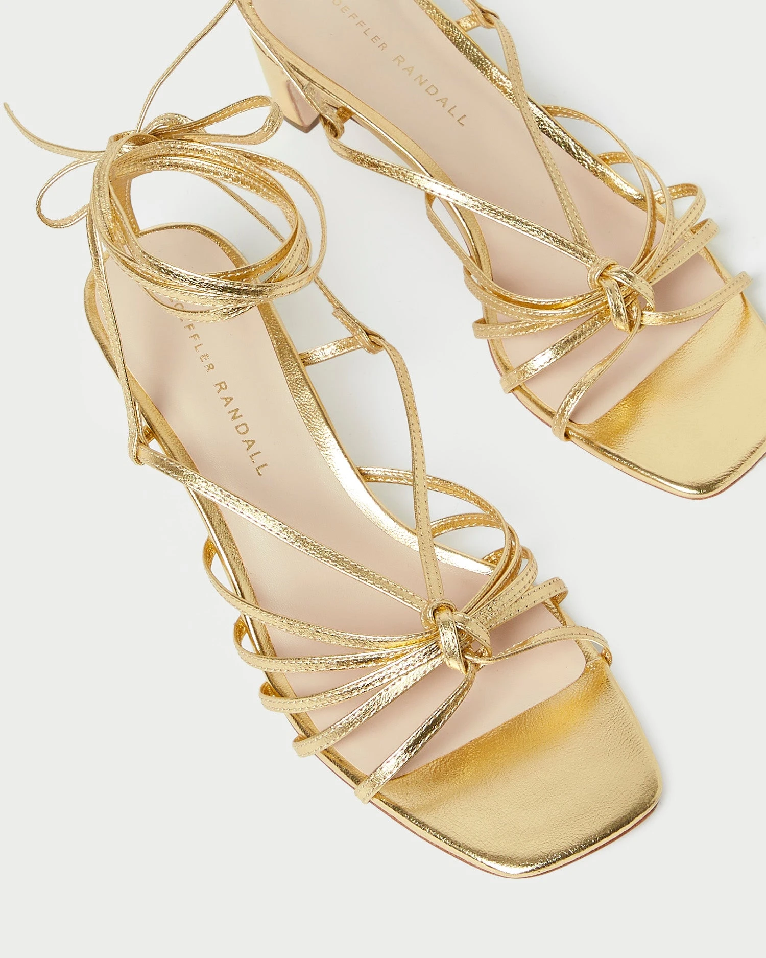 Loeffler Randall Lola Gold Knot Lace-Up Mid-Heel 6 Loeffler Randall Lola Gold Knot Lace-Up Mid-Heel - Image 4