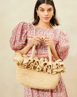 Loeffler Randall Lori Natural Raffia Ruffle Tote 11 Loeffler Randall Lori Natural Raffia Ruffle Tote -Loeffler Randall LORI RL NATRL 015copy