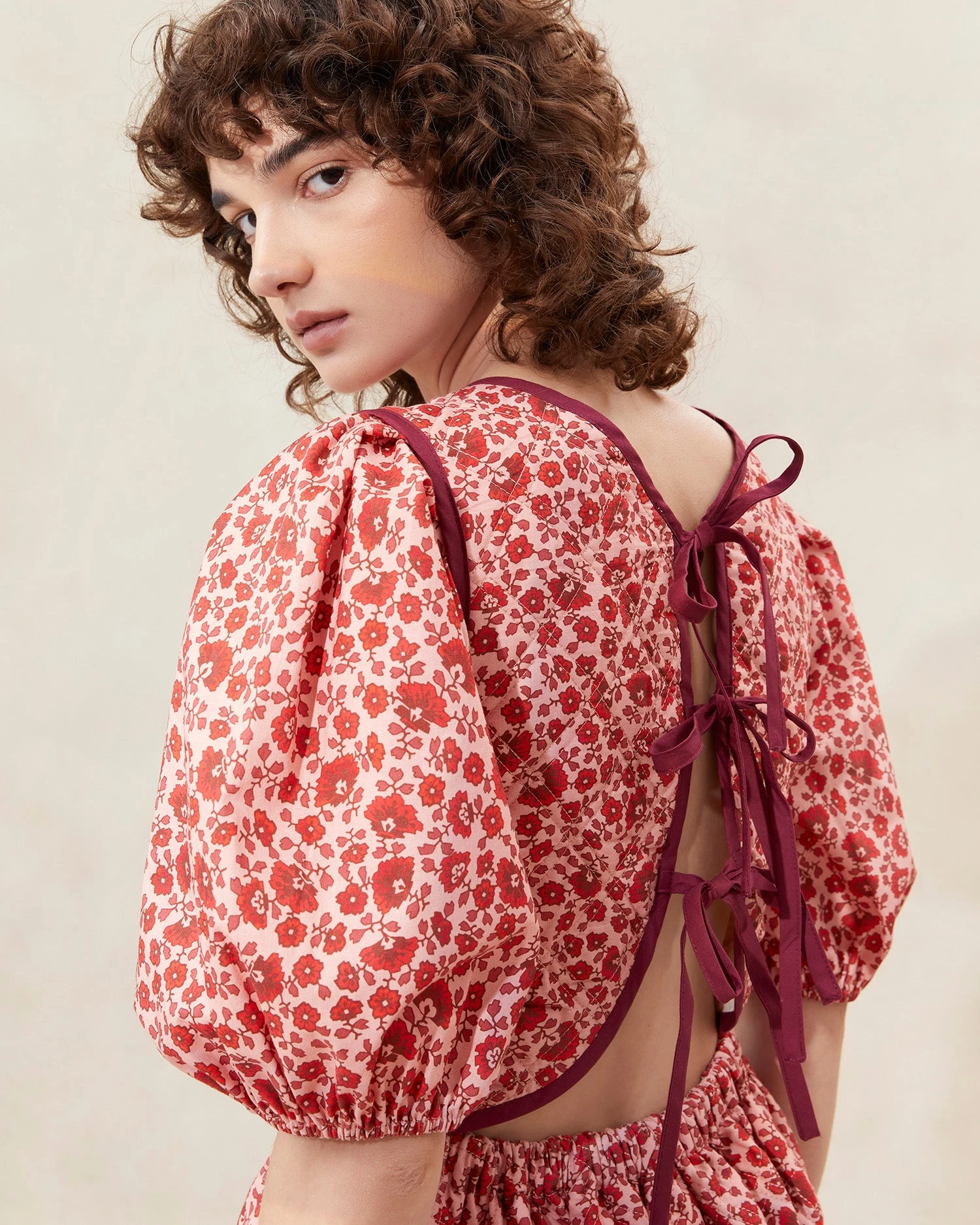 Loeffler Randall Lottie Blush Floral Quilted Dress 4 Loeffler Randall Lottie Blush Floral Quilted Dress - Image 2