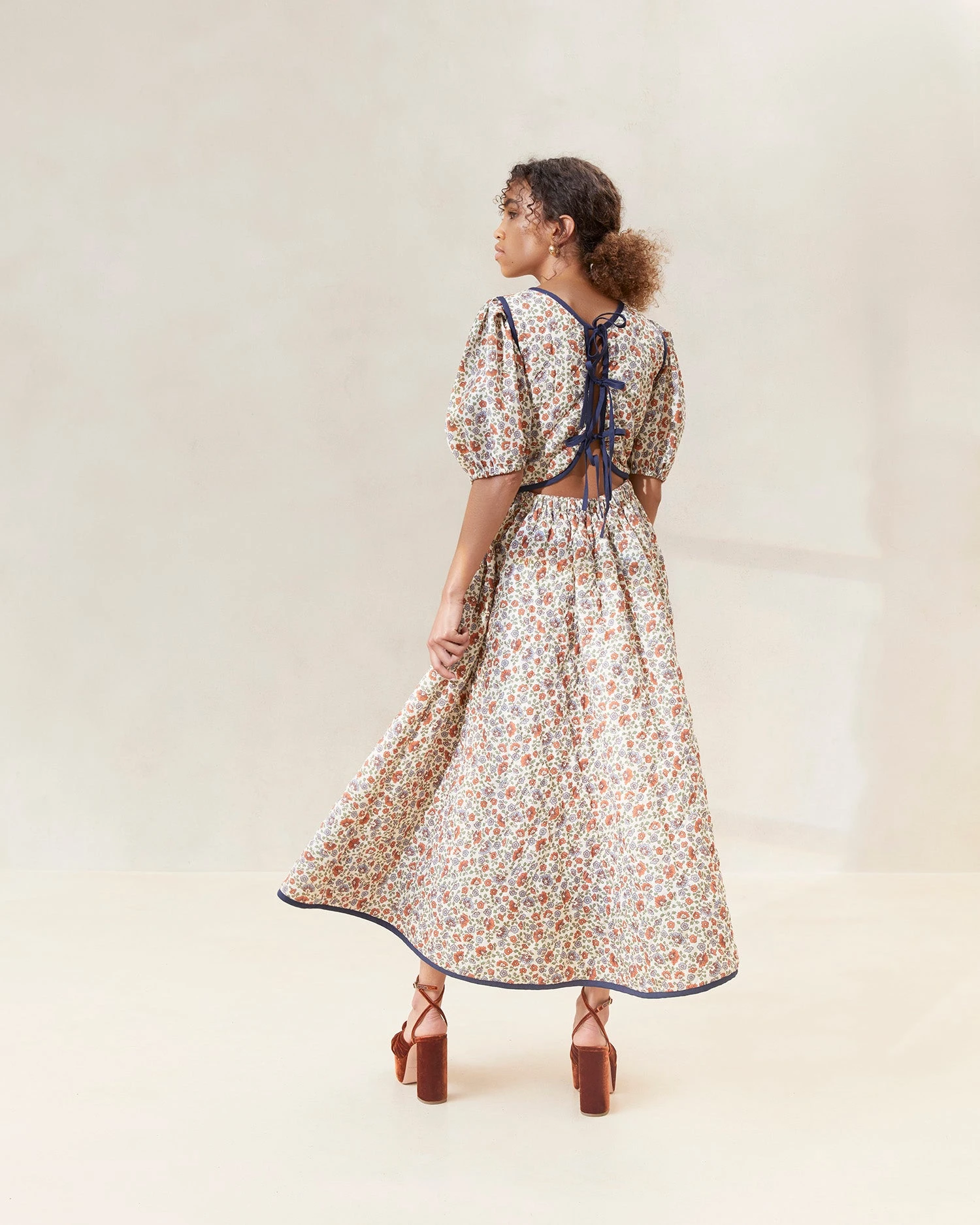 Loeffler Randall Lottie Cream Floral Quilted Dress 5 Loeffler Randall Lottie Cream Floral Quilted Dress - Image 3