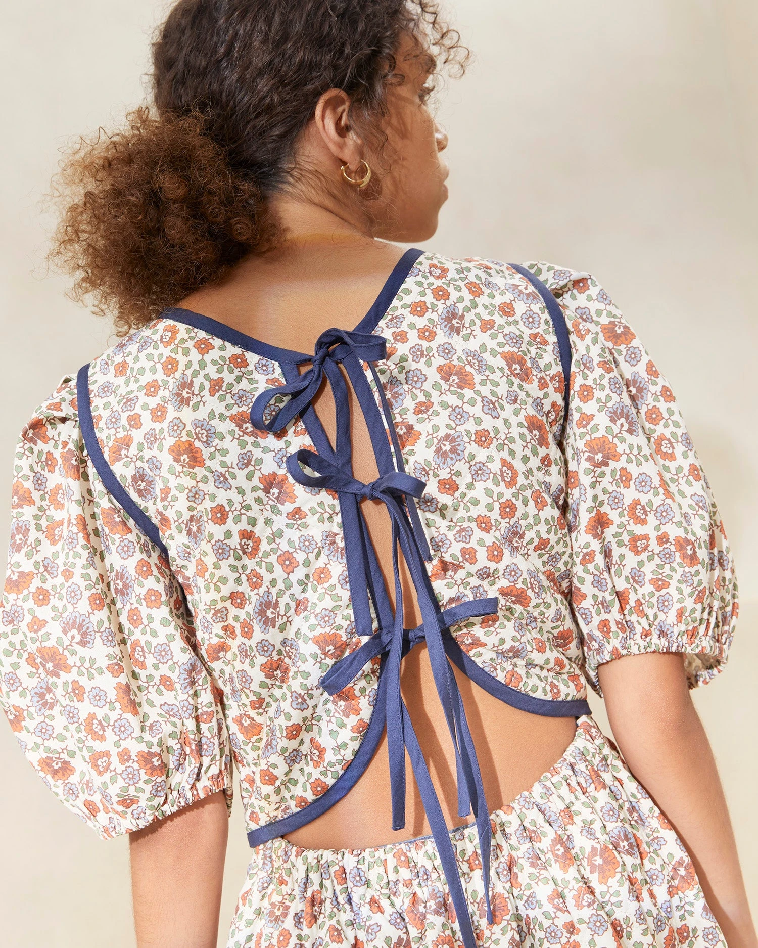 Loeffler Randall Lottie Cream Floral Quilted Dress 4 Loeffler Randall Lottie Cream Floral Quilted Dress - Image 2