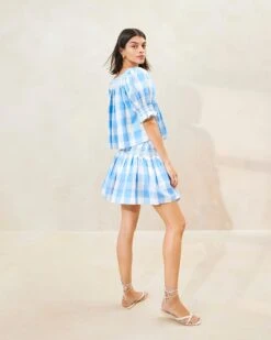 Loeffler Randall Lydie Blue Gingham Smocked Top 6 Loeffler Randall Lydie Blue Gingham Smocked Top -Loeffler Randall LYDIE CRE BLCRE 056copy cccb57dc bb95 4425 9697 d724df926eff 1