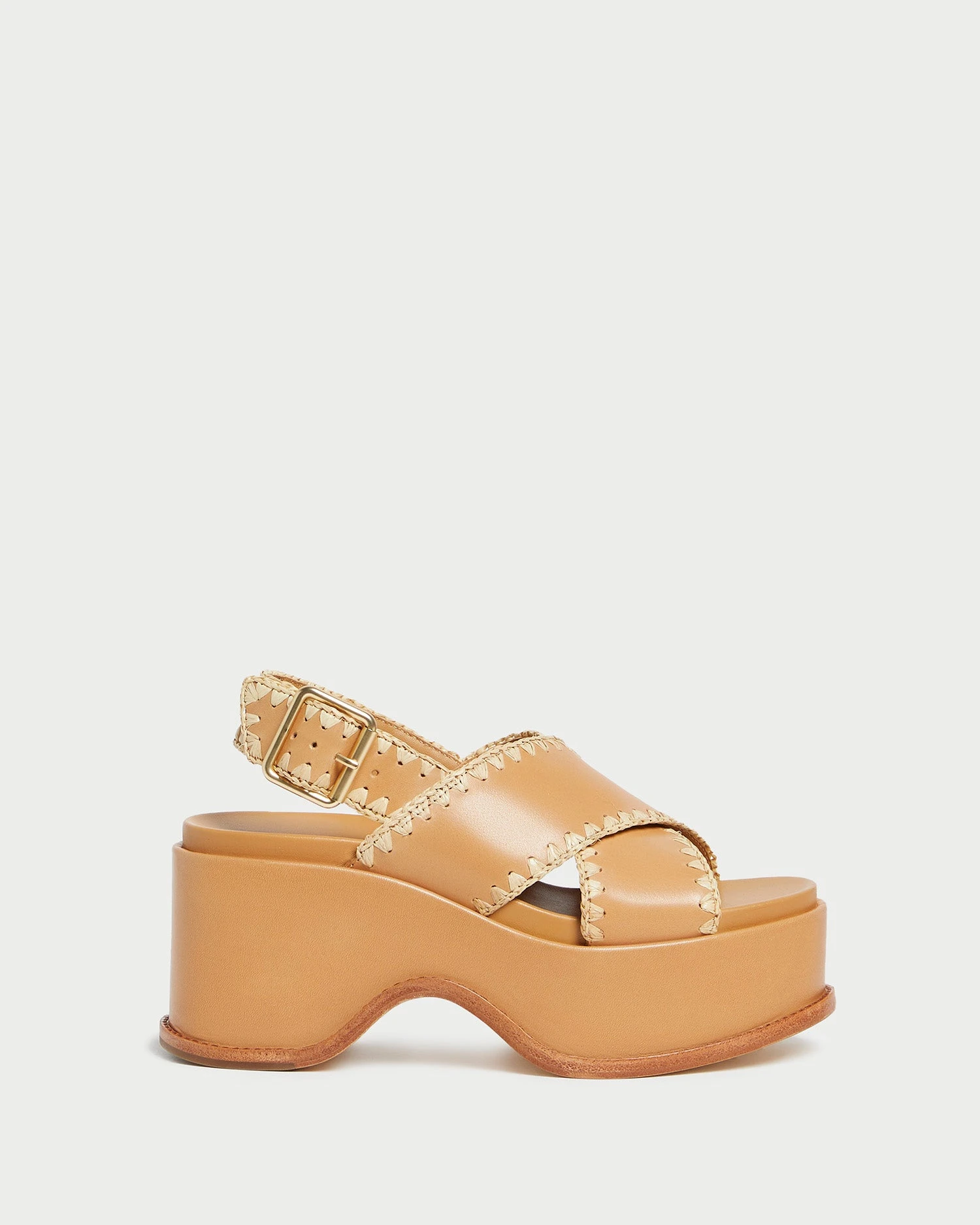 Loeffler Randall Mae Honey/Natural Platform Sandal 4 Loeffler Randall Mae Honey/Natural Platform Sandal - Image 2