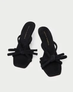 Loeffler Randall Margi Black Suede Bow Heel 9 Loeffler Randall Margi Black Suede Bow Heel -Loeffler Randall MAGRI KS BLACK 3