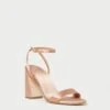 Loeffler Randall Malia Blush Curved-Heel Sandal -Loeffler Randall MALIA SATN BLUSH 1 1