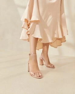 Loeffler Randall Malia Blush Curved-Heel Sandal 11 Loeffler Randall Malia Blush Curved-Heel Sandal -Loeffler Randall MALIA SATN BLUSH 5 1