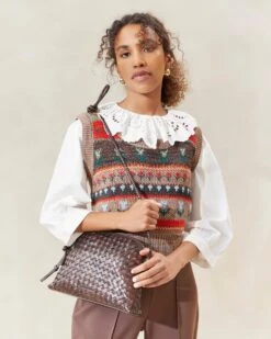 Loeffler Randall Mallory Chocolate Woven Crossbody 11 Loeffler Randall Mallory Chocolate Woven Crossbody -Loeffler Randall MALLORY SWL CHOCO 027copy