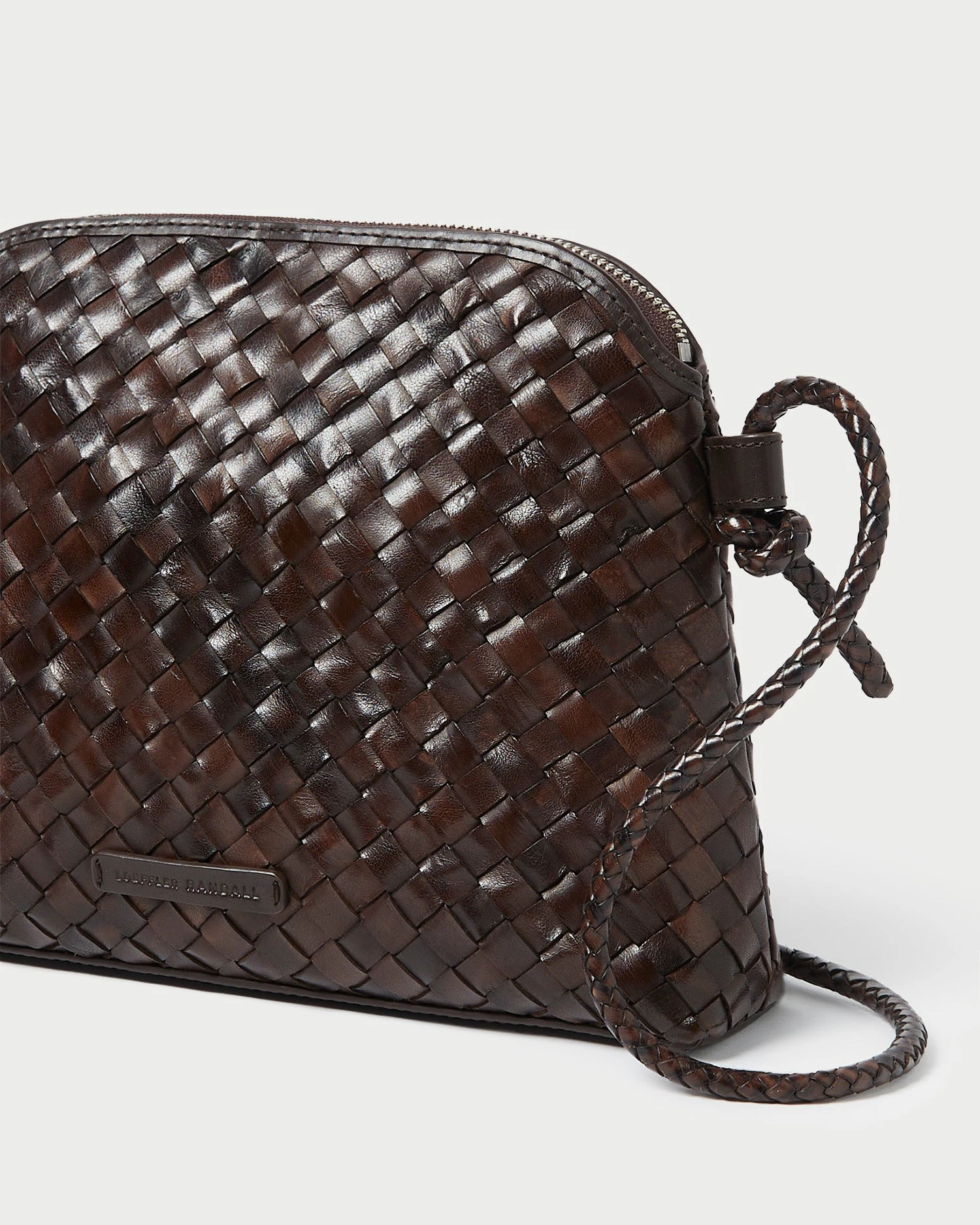 Loeffler Randall Mallory Chocolate Woven Crossbody 4 Loeffler Randall Mallory Chocolate Woven Crossbody - Image 2