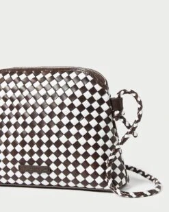 Loeffler Randall Mallory Chocolate/White Woven Crossbody 9 Loeffler Randall Mallory Chocolate/White Woven Crossbody -Loeffler Randall MALLORY SWL CHWHI 3