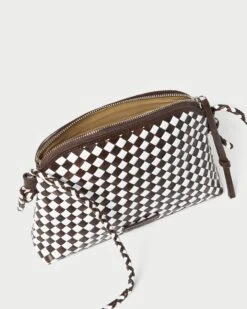 Loeffler Randall Mallory Chocolate/White Woven Crossbody 10 Loeffler Randall Mallory Chocolate/White Woven Crossbody -Loeffler Randall MALLORY SWL CHWHI 4