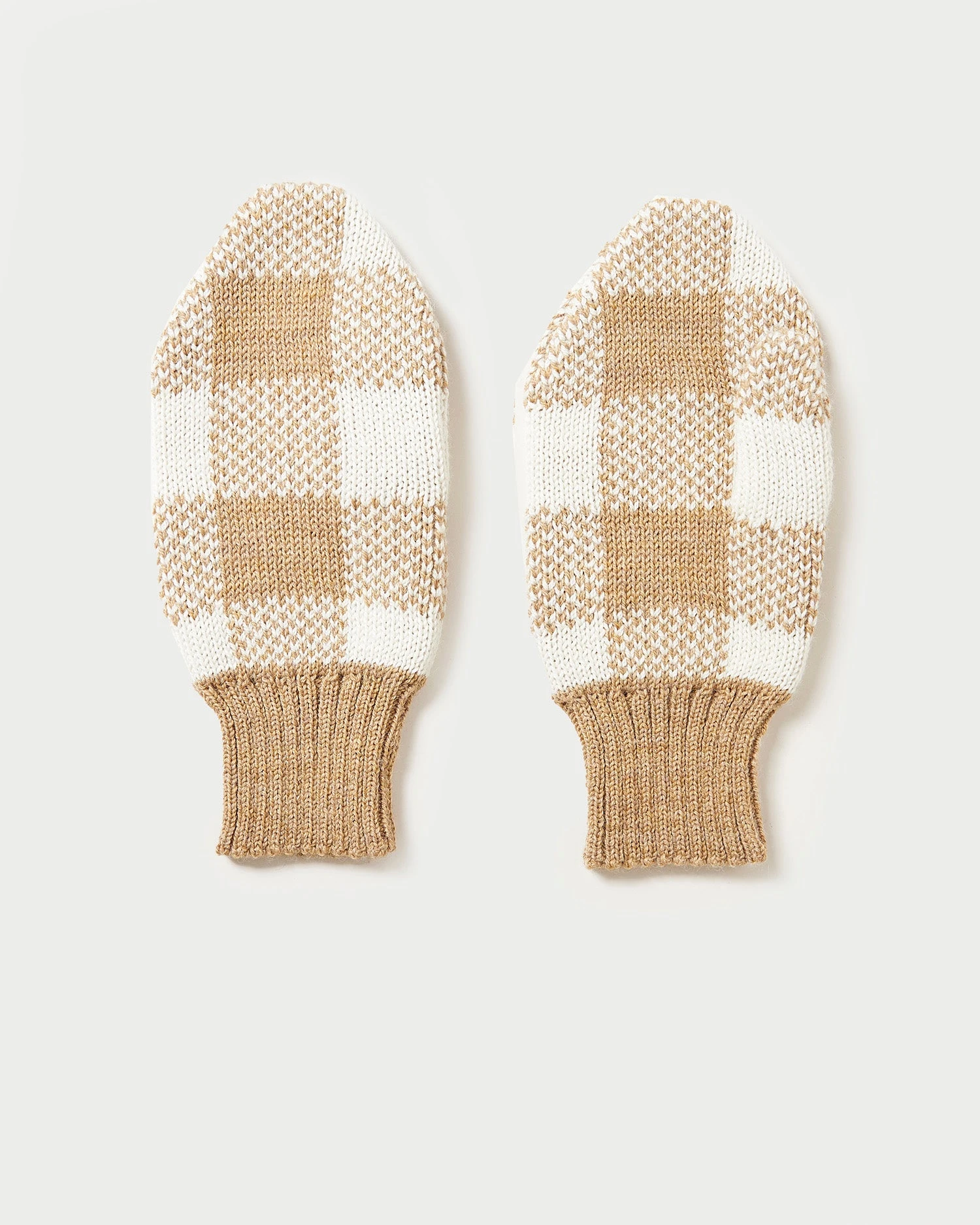 Loeffler Randall Marcel Camel/Cream Knit Mittens 3 Loeffler Randall Marcel Camel/Cream Knit Mittens
