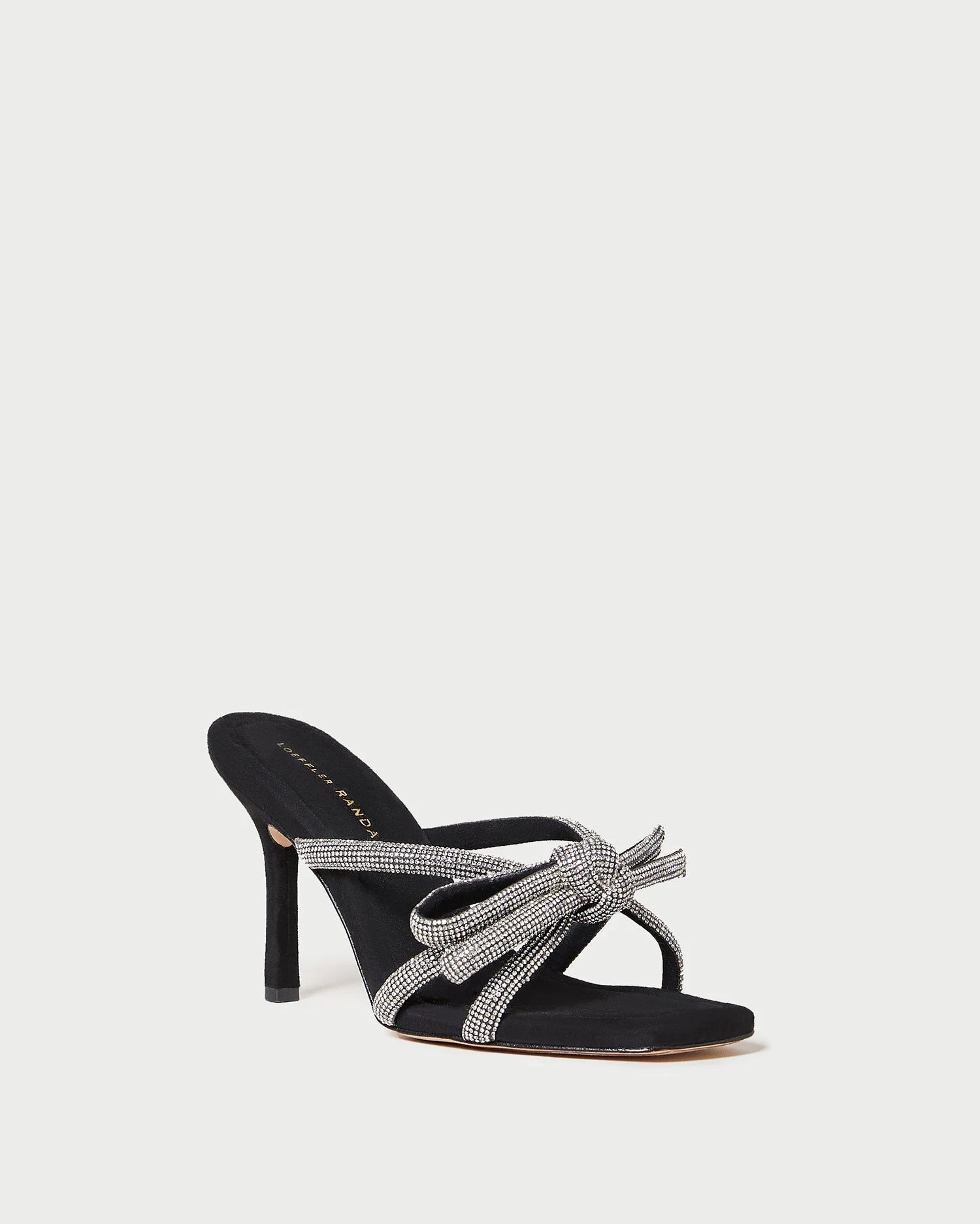 Loeffler Randall Margi Black/Rhinestone Suede Bow Heel 3 Loeffler Randall Margi Black/Rhinestone Suede Bow Heel