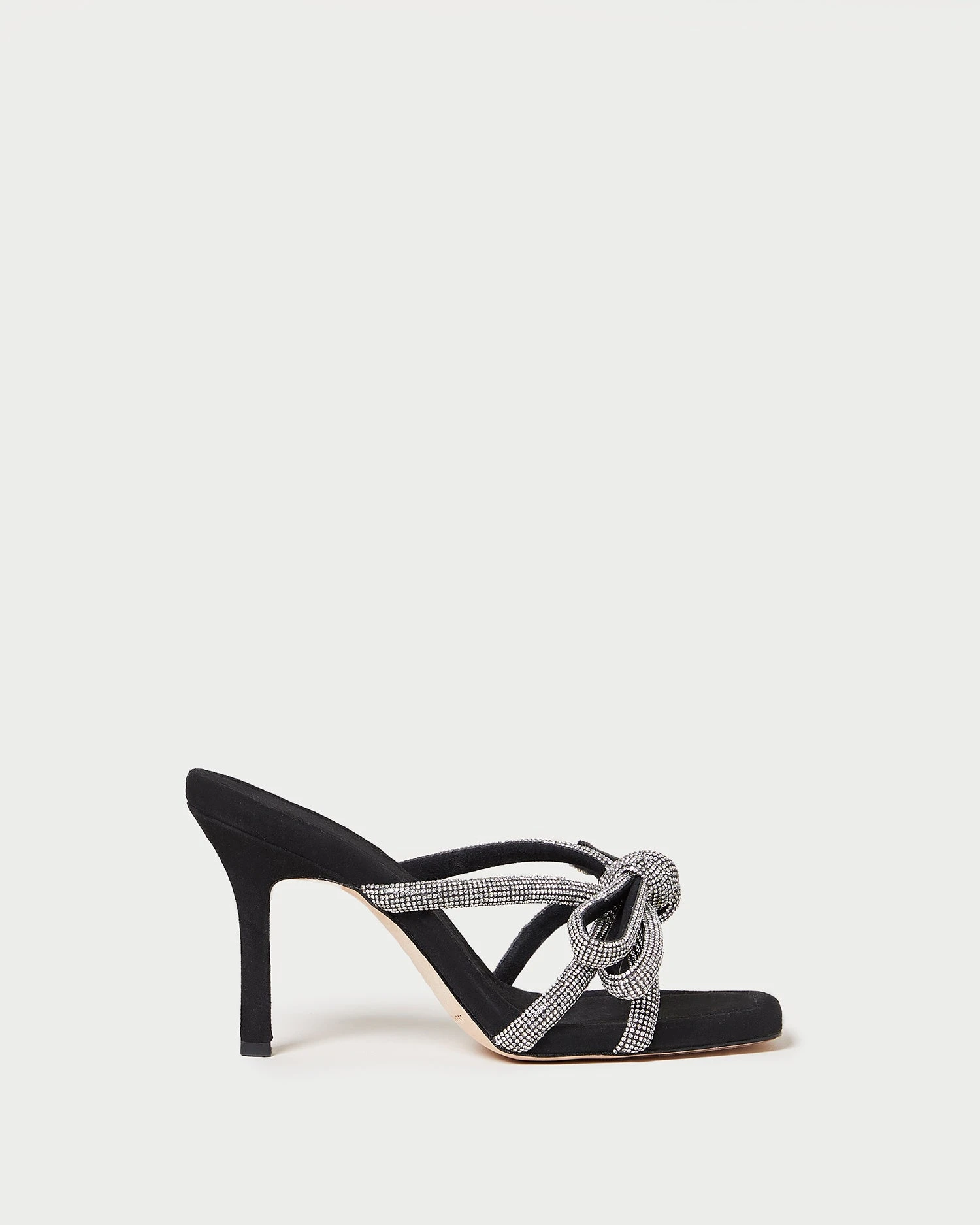 Loeffler Randall Margi Black/Rhinestone Suede Bow Heel 4 Loeffler Randall Margi Black/Rhinestone Suede Bow Heel - Image 2