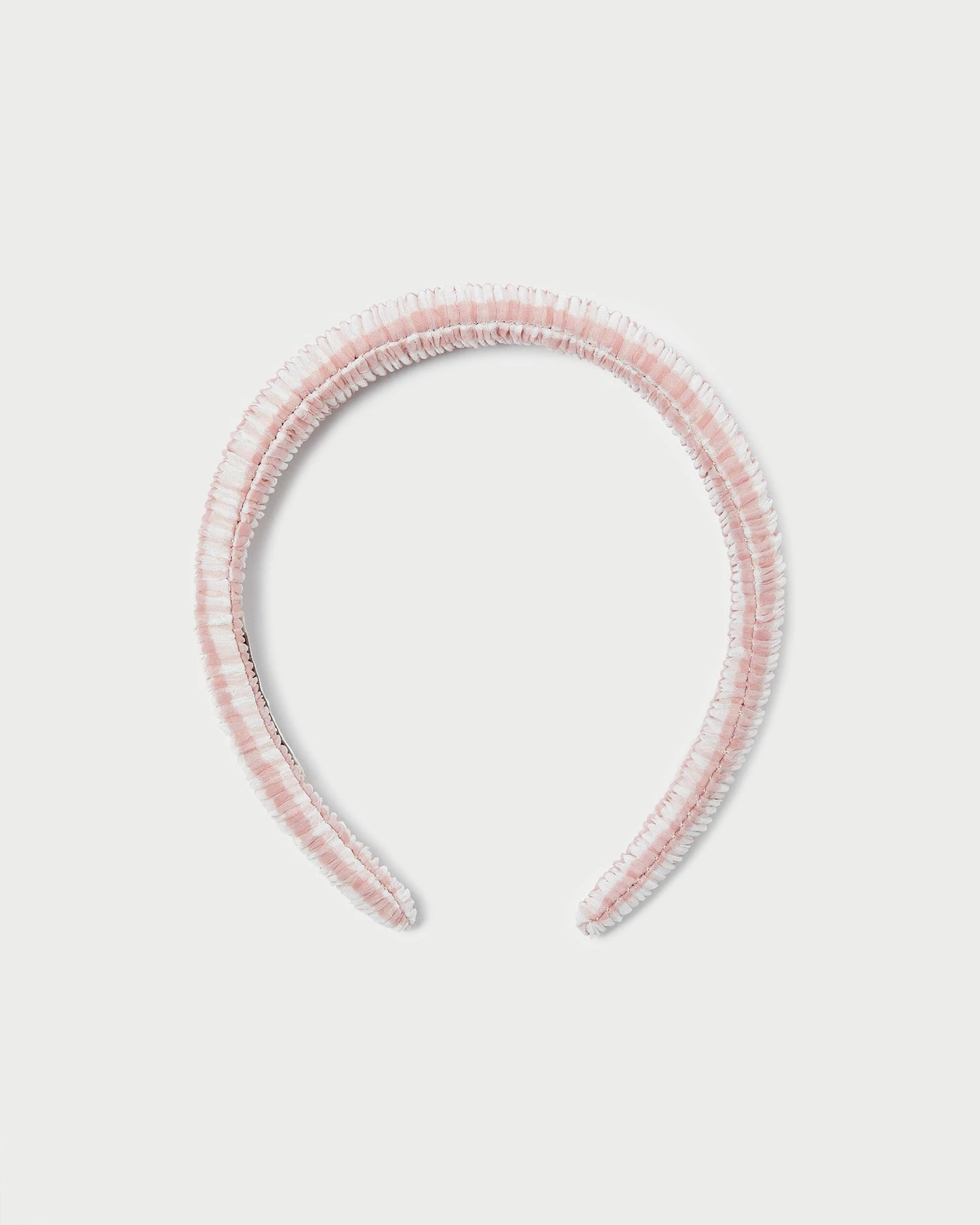 Loeffler Randall Marina Pink Gingham Puffy Headband 3 Loeffler Randall Marina Pink Gingham Puffy Headband
