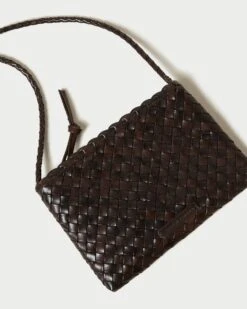 Loeffler Randall Marison Chocolate Woven Crossbody 8 Loeffler Randall Marison Chocolate Woven Crossbody -Loeffler Randall MARISON WL CHOCO 2copy