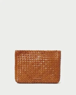 Loeffler Randall Marissa Timber Flat Woven Clutch