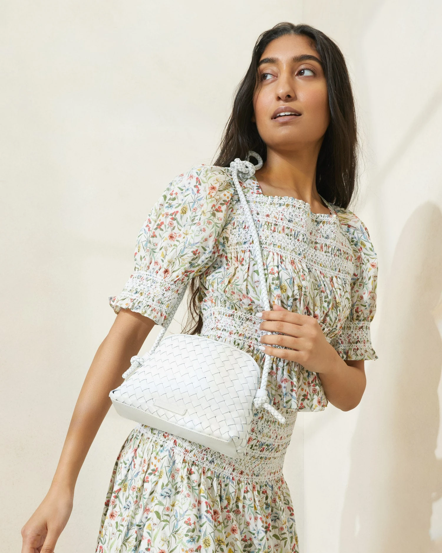 Loeffler Randall Marybeth White Mini Woven Crossbody 7 Loeffler Randall Marybeth White Mini Woven Crossbody - Image 5