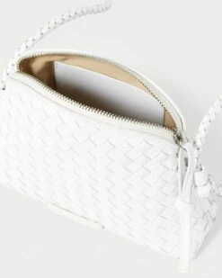 Loeffler Randall Marybeth White Mini Woven Crossbody 10 Loeffler Randall Marybeth White Mini Woven Crossbody -Loeffler Randall MARYBETH SWL WHITE 4