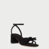 Loeffler Randall Mikel Black Bow Mid-Heel Sandal 1 Loeffler Randall Mikel Black Bow Mid-Heel Sandal -Loeffler Randall MIKEL KS BLACK 1