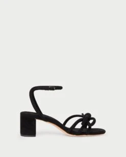 Loeffler Randall Mikel Black Bow Mid-Heel Sandal -Loeffler Randall MIKEL KS BLACK 2 1