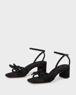 Loeffler Randall Mikel Black Bow Mid-Heel Sandal 10 Loeffler Randall Mikel Black Bow Mid-Heel Sandal -Loeffler Randall MIKEL KS BLACK 4