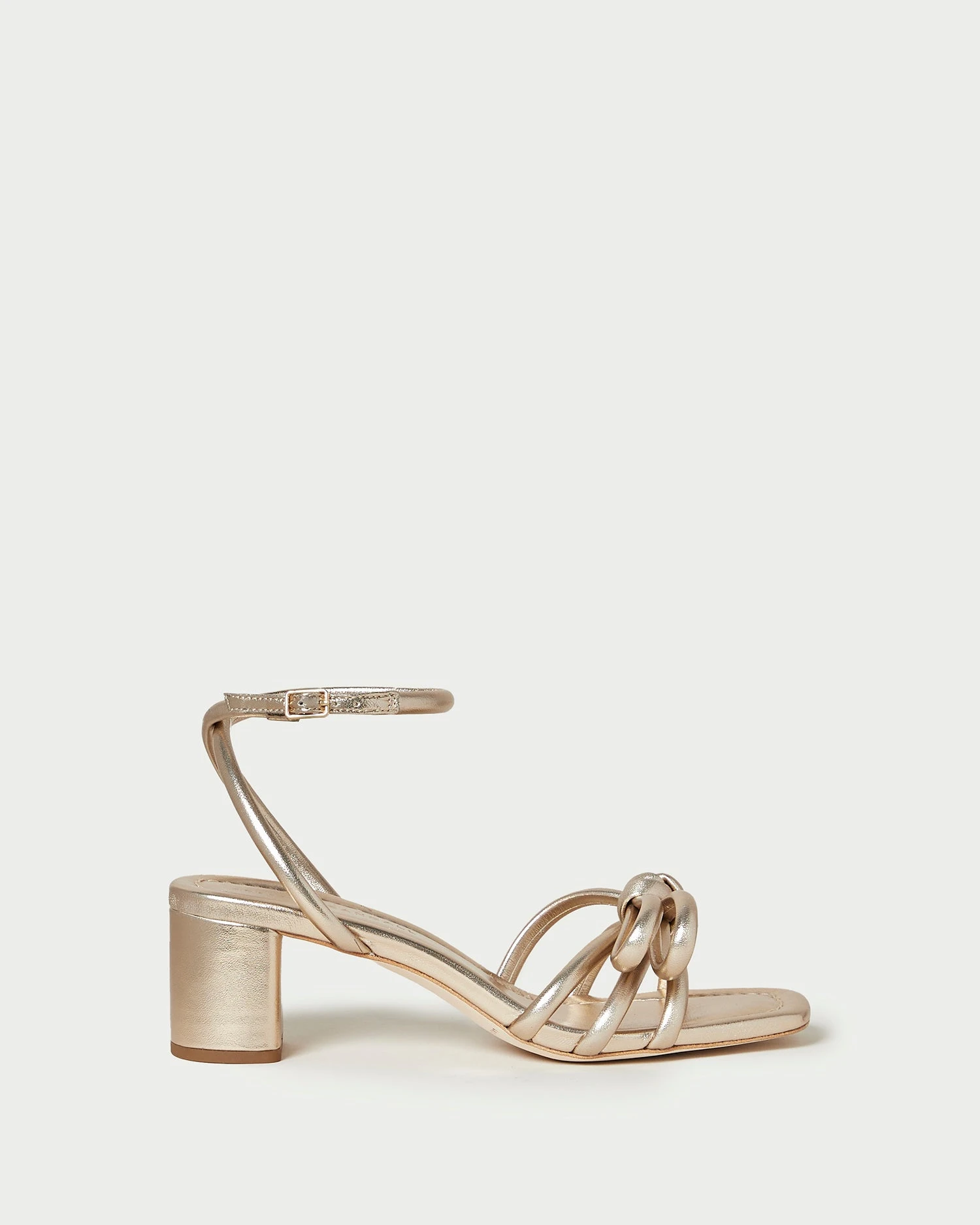 Loeffler Randall Mikel Champagne Bow Mid-Heel Sandal 4 Loeffler Randall Mikel Champagne Bow Mid-Heel Sandal - Image 2