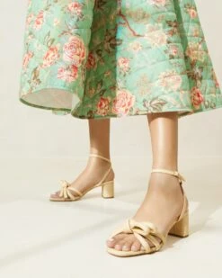 Loeffler Randall Mikel Natural Bow Mid-Heel Sandal 11 Loeffler Randall Mikel Natural Bow Mid-Heel Sandal -Loeffler Randall MIKEL R NATRL 3593 1