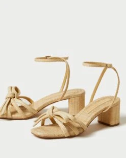 Loeffler Randall Mikel Natural Bow Mid-Heel Sandal 9 Loeffler Randall Mikel Natural Bow Mid-Heel Sandal -Loeffler Randall MIKEL R NATRL 3copy