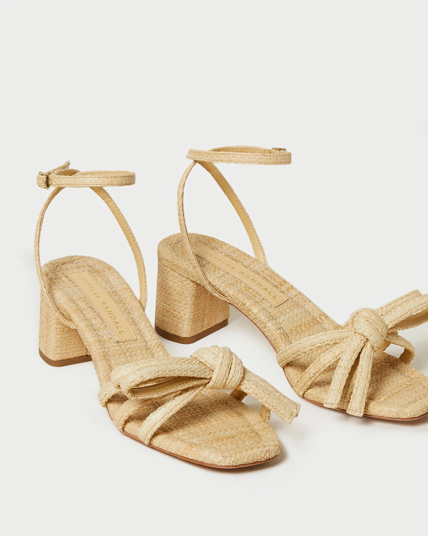 Loeffler Randall Mikel Natural Bow Mid-Heel Sandal 6 Loeffler Randall Mikel Natural Bow Mid-Heel Sandal - Image 4
