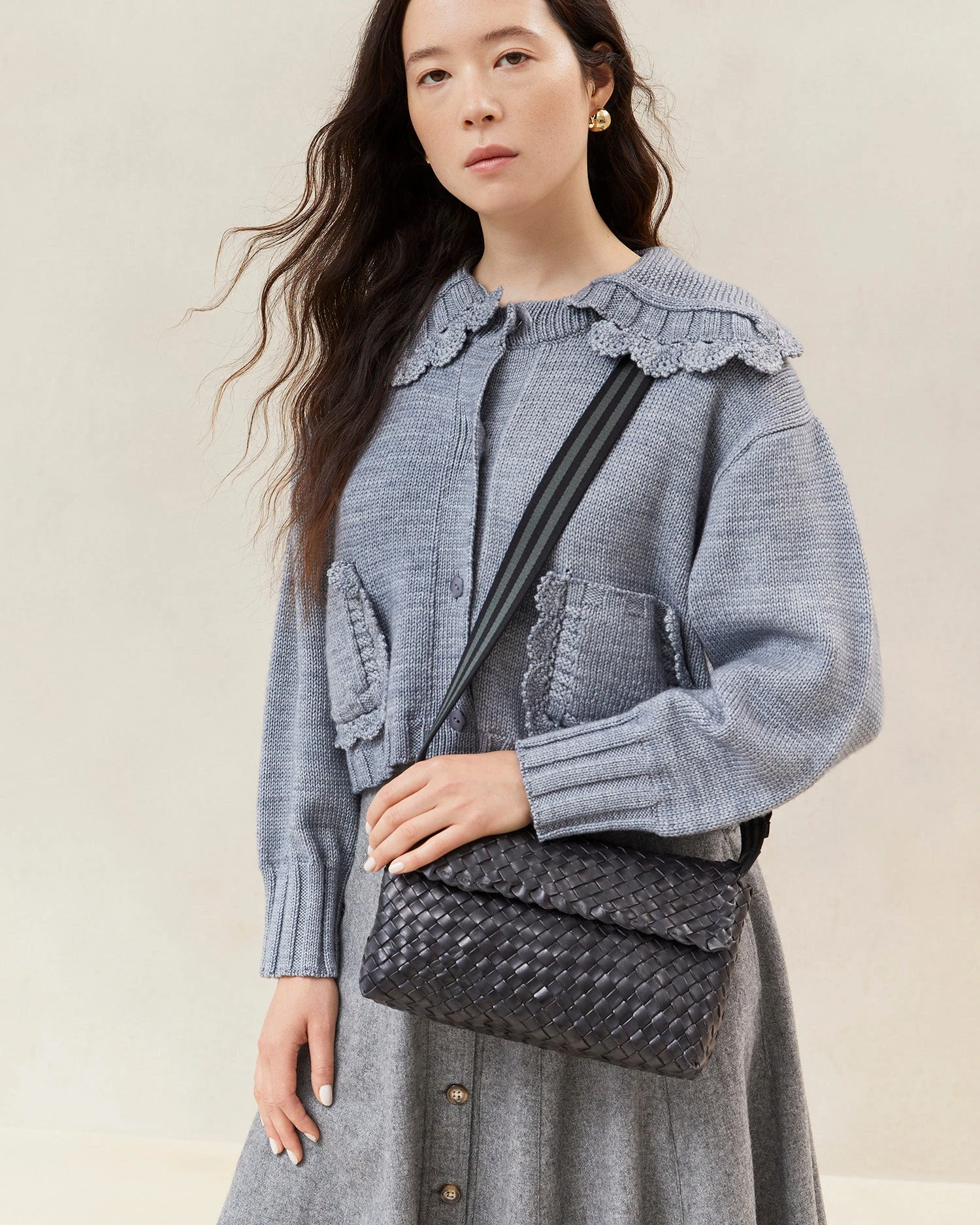 Loeffler Randall Miller Black/Green Woven Shoulder Bag 7 Loeffler Randall Miller Black/Green Woven Shoulder Bag - Image 5