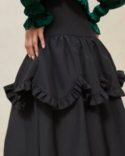 Loeffler Randall Milo Black Scalloped Ruffle Skirt 7 Loeffler Randall Milo Black Scalloped Ruffle Skirt -Loeffler Randall MILO SCTN BLACK 3