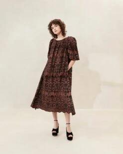 Loeffler Randall Mimi Black/Brown Oversized Dress