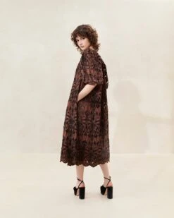 Loeffler Randall Mimi Black/Brown Oversized Dress -Loeffler Randall MIMI LACE BRDB 045copy