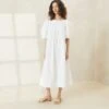 Loeffler Randall Mimi White Oversized Puff-Sleeve Dress -Loeffler Randall MIMI WHITE 083