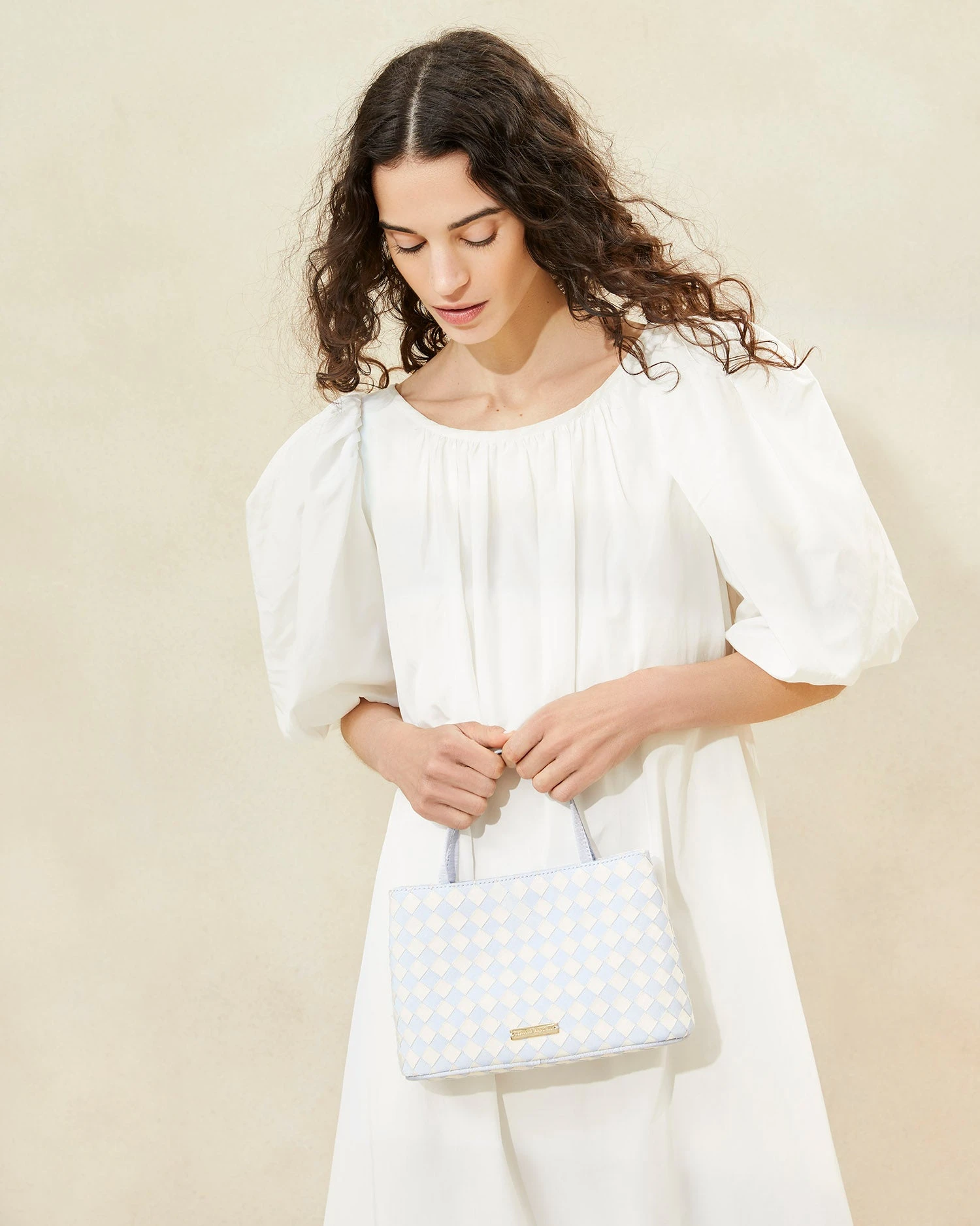 Loeffler Randall Minnow Blue/Cream Mini Tote 7 Loeffler Randall Minnow Blue/Cream Mini Tote - Image 5