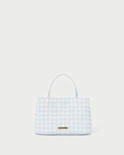 Loeffler Randall Minnow Blue/Cream Mini Tote